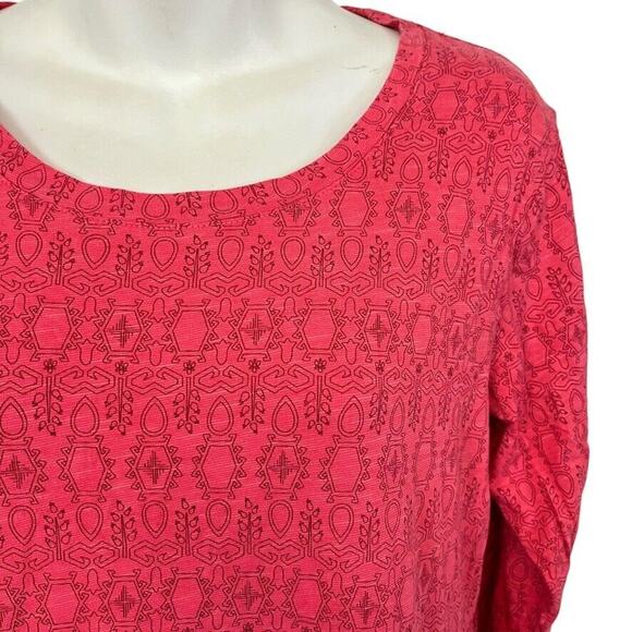 Toad & Co Womens Organic Cotton Stretch Knit Print Pockets Top Shirt sz S - Picture 9 of 16